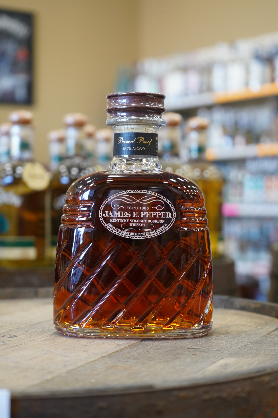 James E Pepper Decanter Bottle