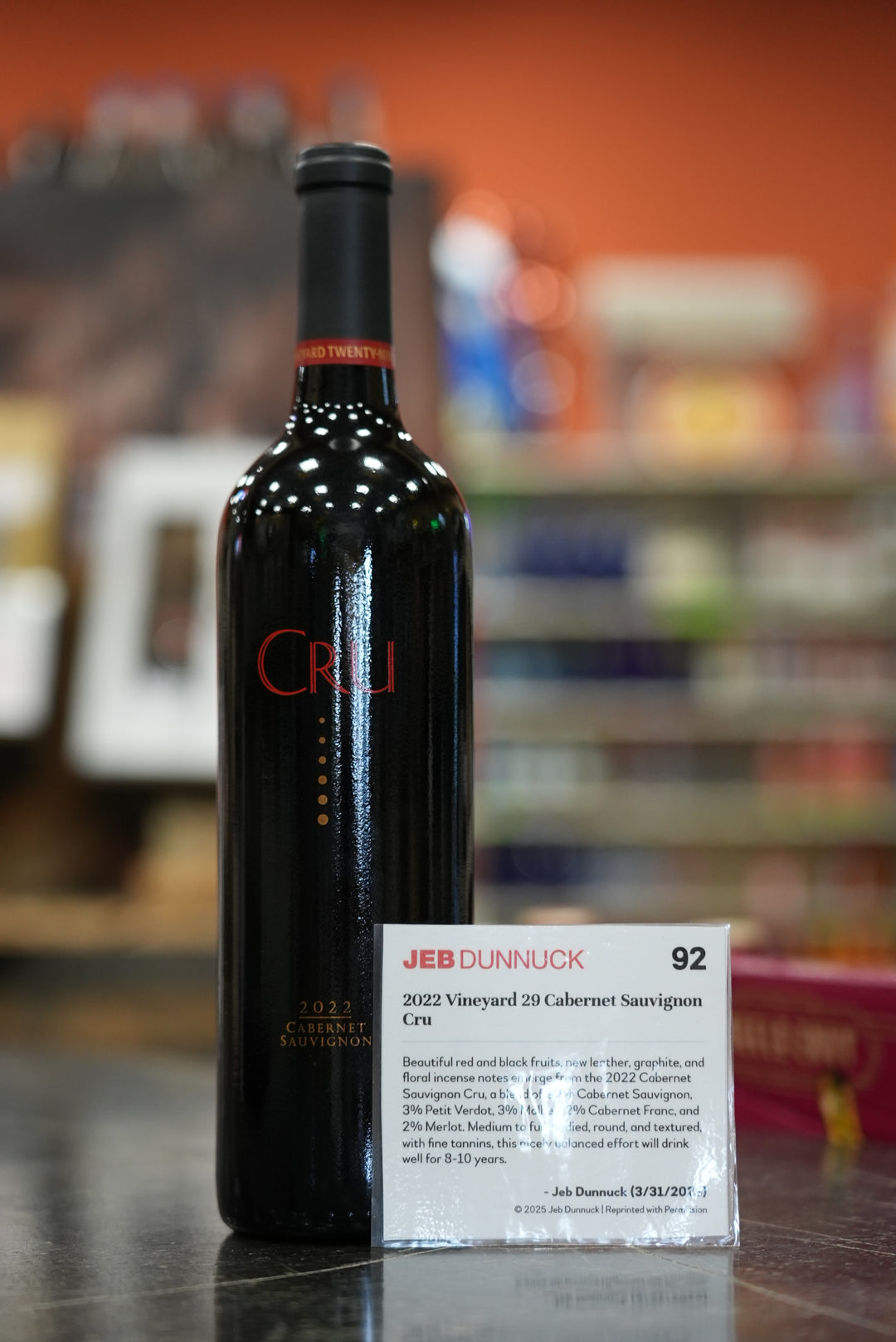 2022 Vineyard 29 Cabernet Sauvignon Cru