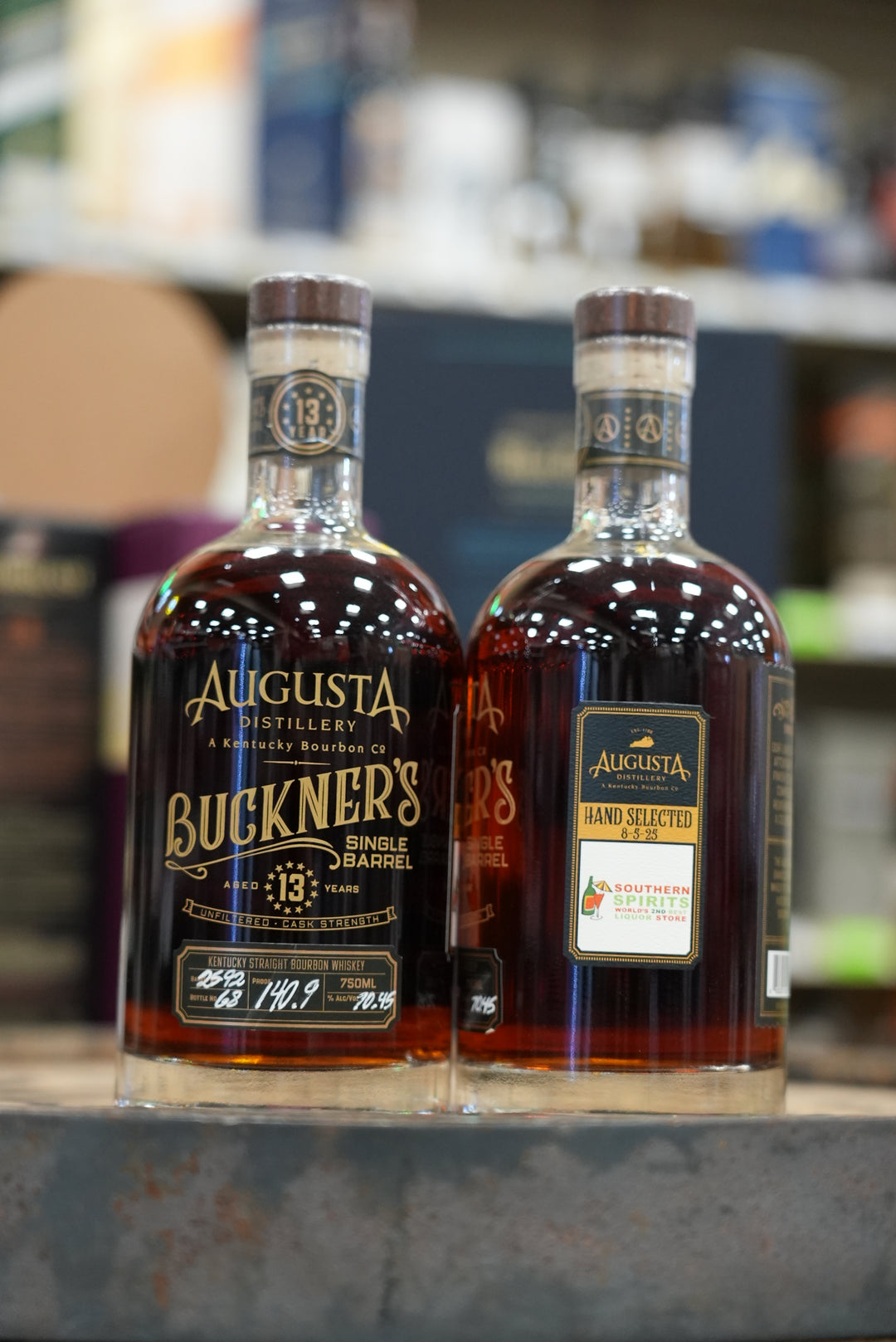 Augusta Buckner's HAZMAT 13+ year Kentucky Straight Bourbon Whiskey 140.9 PROOF