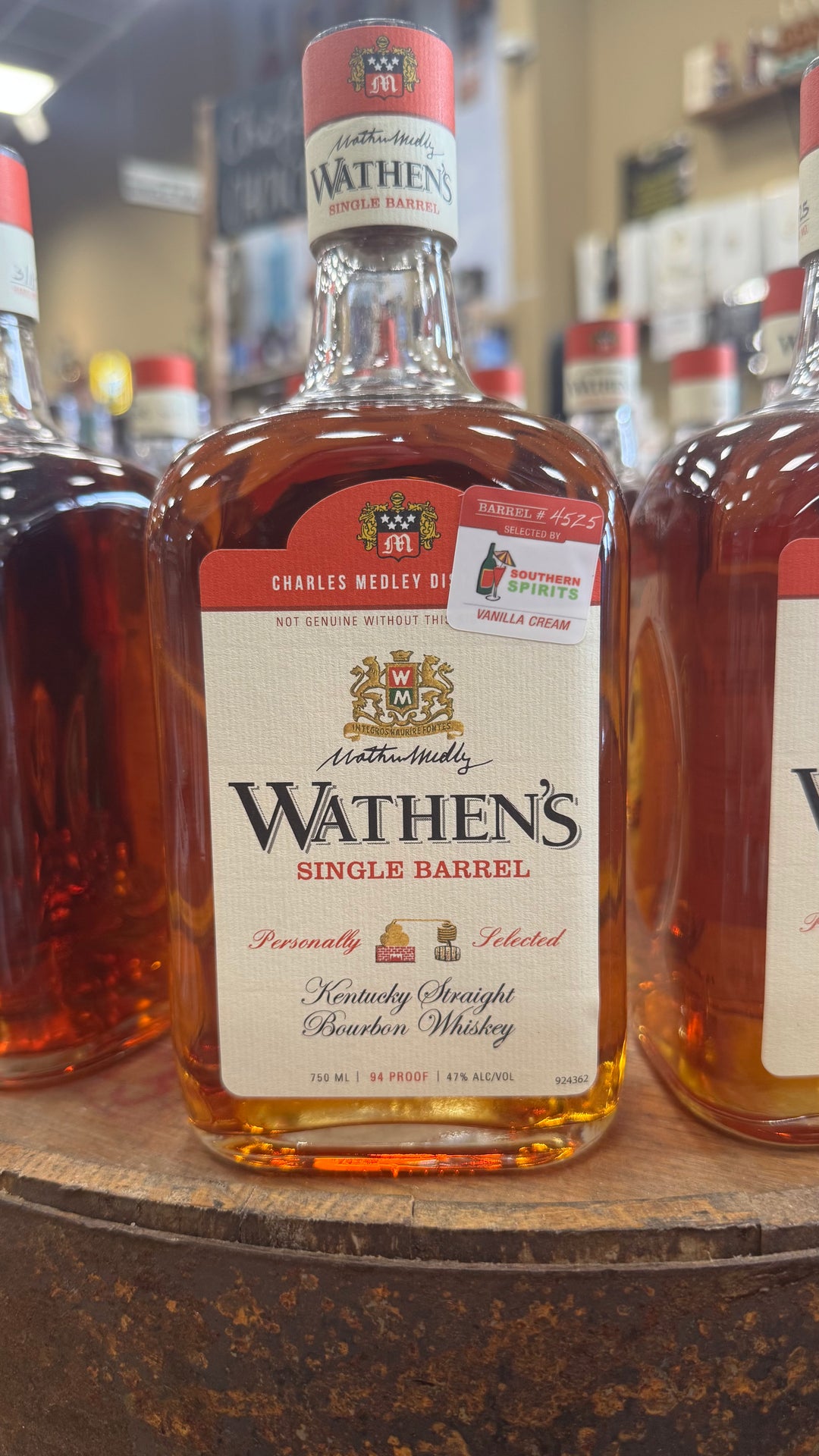 WATHEN'S SINGLE BARREL STORE PICK "VANILLA CREAM"